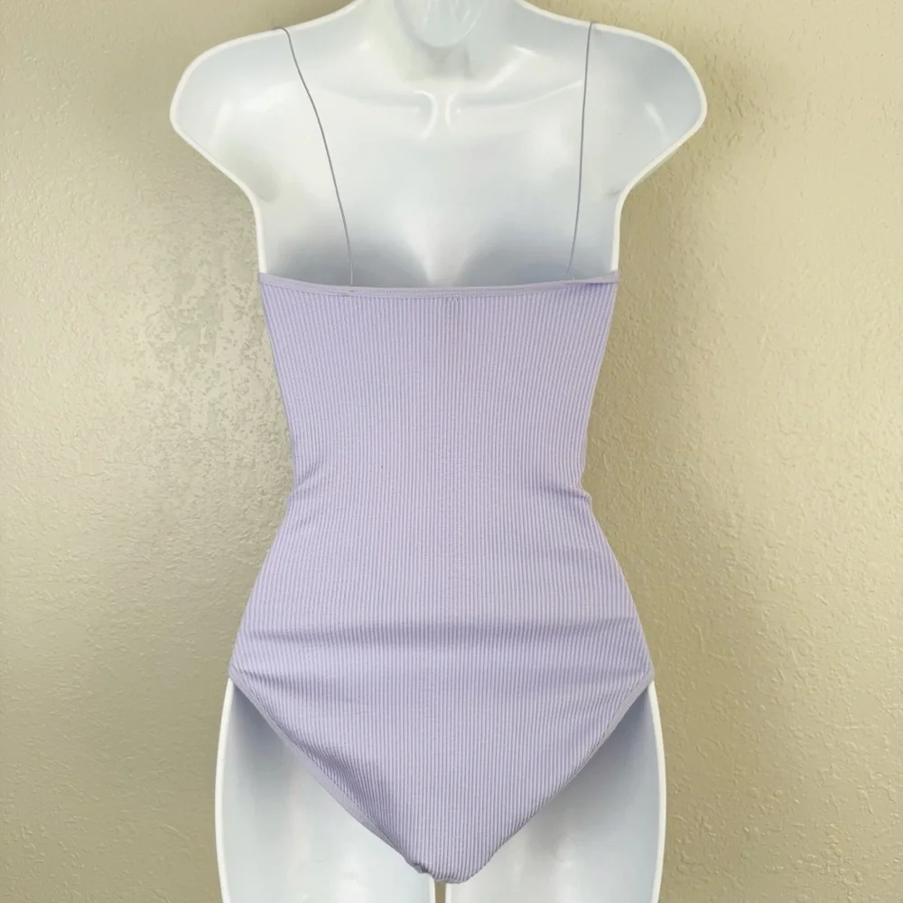 Urban Outfitters Out from Under lavender purple ribbed bungee bodysuit M - Picture 6 of 10